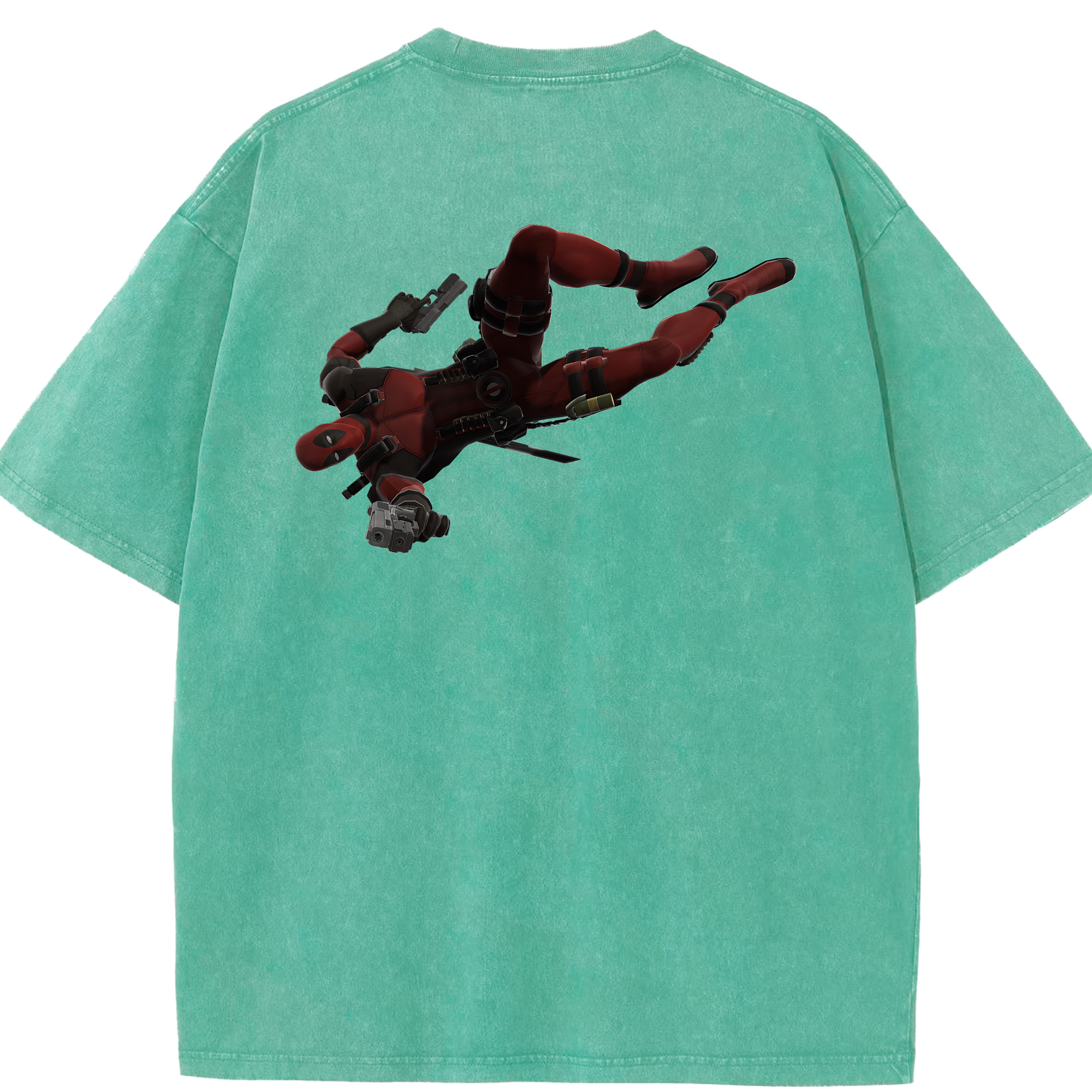 （画像用） Deadpool デッドプール 綿100% ヴィンテージ風 半袖Tシャツ（背面プリント）